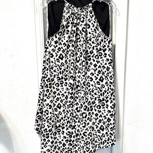 Black and White Leopard Print Dress